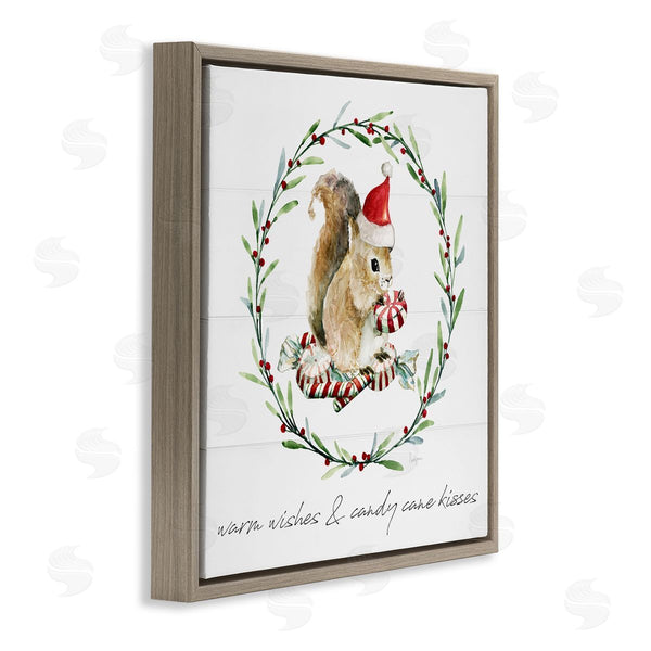 Stupell Industries Livi Finn | Warm Wishes & Candy Kisses Phrase Wall Art