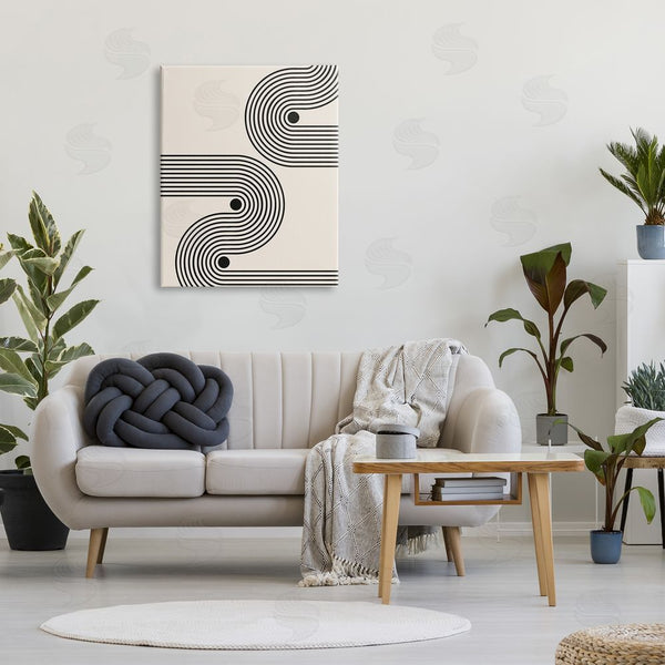 Stupell Industries LivinLi | Modern Black & Beige Wave Wall Art