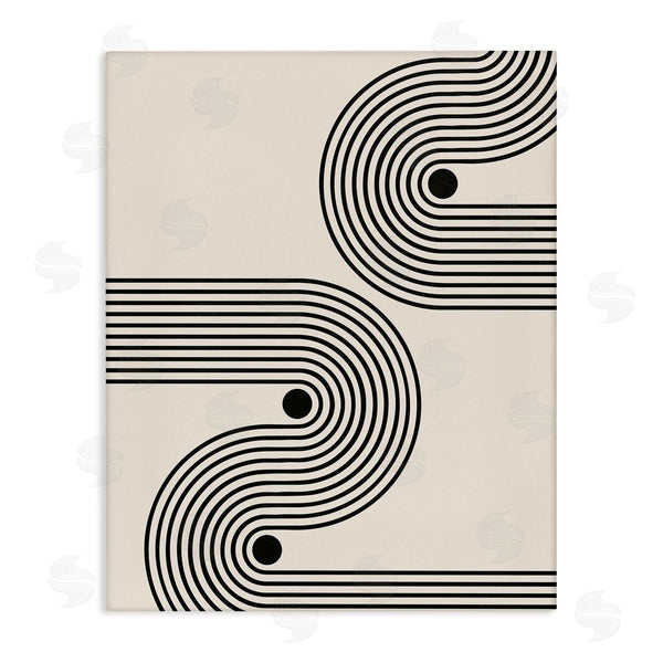 stupell industries LivinLi | Modern Black & Beige Wave Wall Art