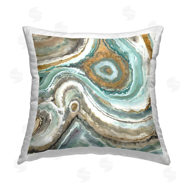 stupell industries Liz Jardine | Abstract Agate Geode Pattern Printed Throw Pillow