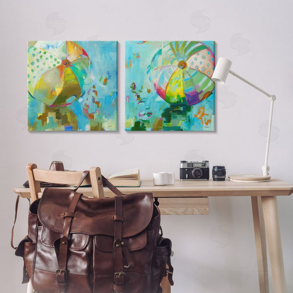 Stupell Industries Liz Jardine | Abstract Beach Balls Wall Art