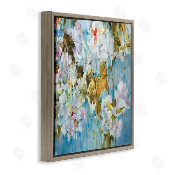 Stupell Industries Liz Jardine | Abstract Blossoms On Blue Wall Art