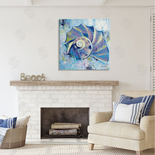 Stupell Industries Liz Jardine | Abstract Blue Nautilus Wall Art