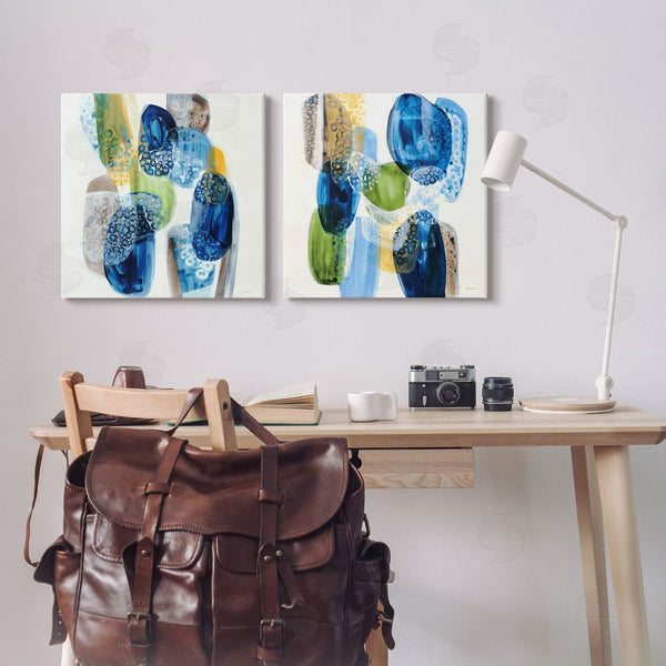 Stupell Industries Liz Jardine | Abstract Blue Pebbles Wall Art