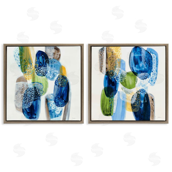 Stupell Industries Liz Jardine | Abstract Blue Pebbles Wall Art