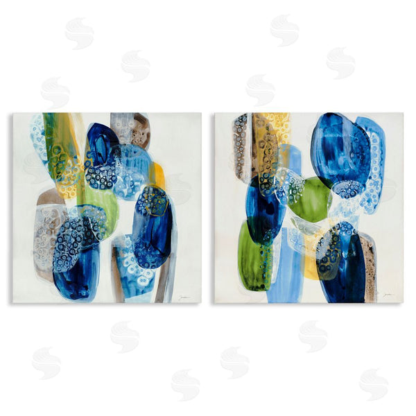 stupell industries Liz Jardine | Abstract Blue Pebbles Wall Art