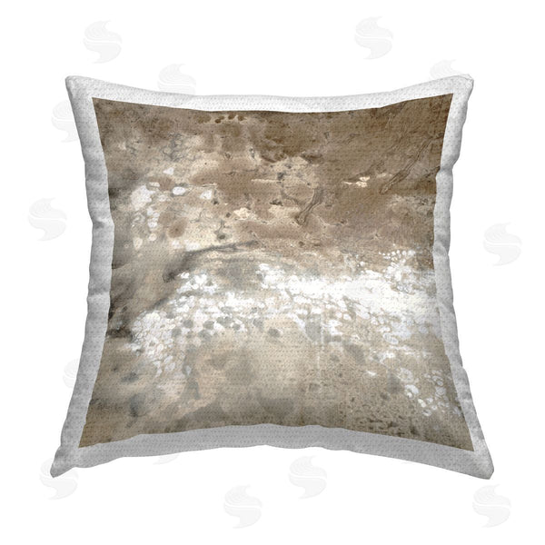 Stupell Industries Liz Jardine | Abstract Brown Splash Printed Throw Pillow