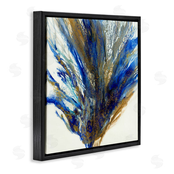 Stupell Industries Liz Jardine | Abstract Coral Burst Nautical Blue Brown Expression Wall Art