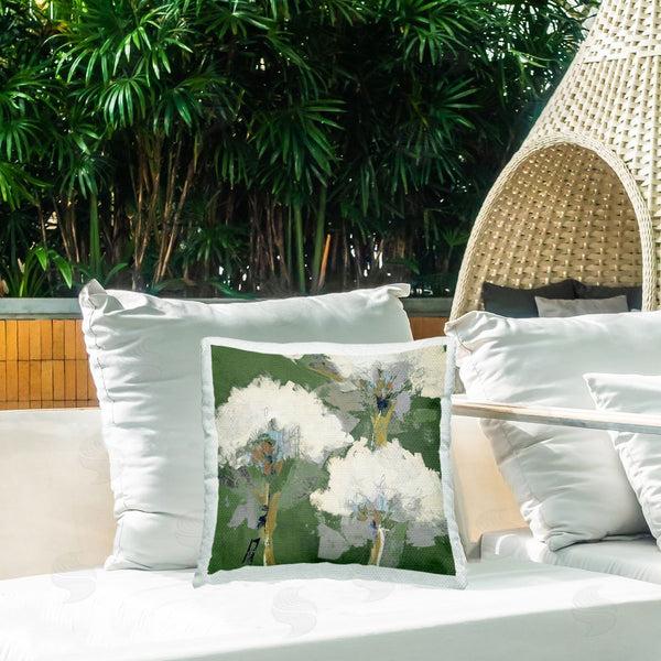 Stupell Industries Liz Jardine | Abstract Flower Buds Printed Throw Pillow
