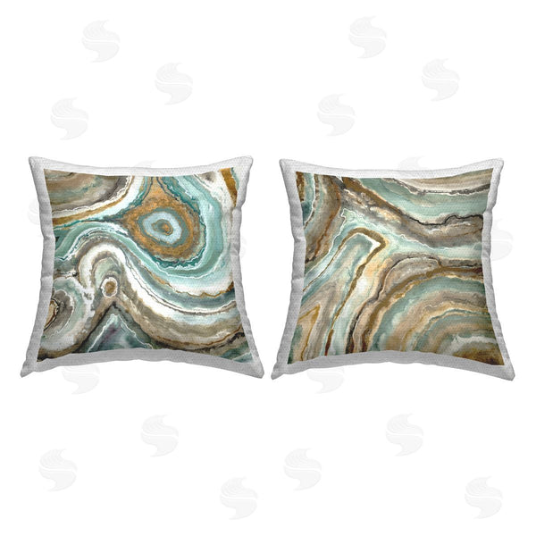 Stupell Industries Liz Jardine | Abstract Geode Agate Pattern Printed Throw Pillow Set