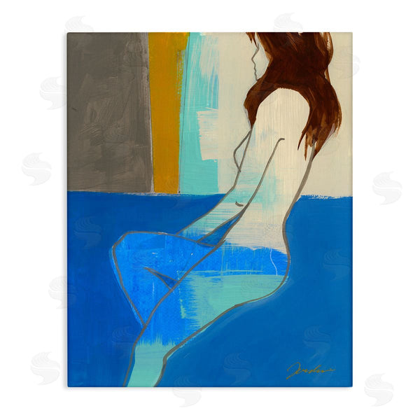 stupell industries Liz Jardine | Abstract Nude Female Figure over Shape Collage Wall Art