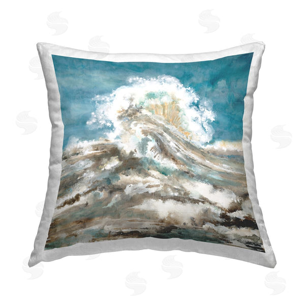 stupell industries Liz Jardine | Abstract Water Splash Landscape Printed Throw Pillow