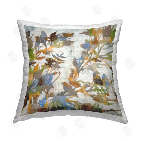 Stupell Industries Liz Jardine | Birds On Branches Abstraction Printed Throw Pillow