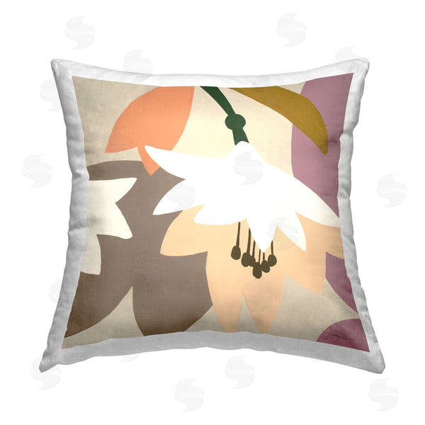 stupell industries Liz Jardine | Blooming Contemporary Flowers Printed Throw Pillow