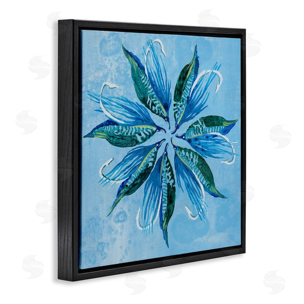 Stupell Industries Liz Jardine | Blue Flower Shape Design