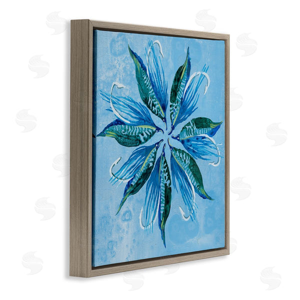 Stupell Industries Liz Jardine | Blue Flower Shape Design