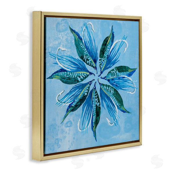 Stupell Industries Liz Jardine | Blue Flower Shape Design