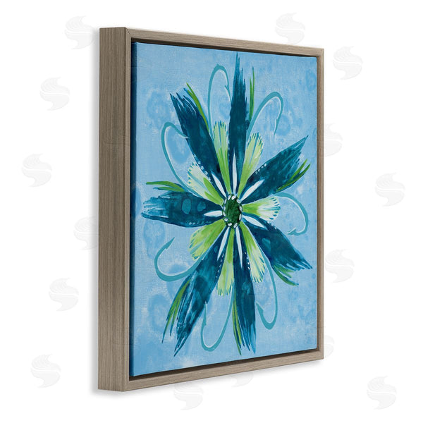 Stupell Industries Liz Jardine | Blue & Green Abstract Flower