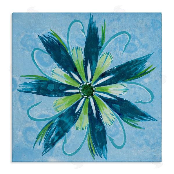 stupell industries Liz Jardine | Blue & Green Abstract Flower