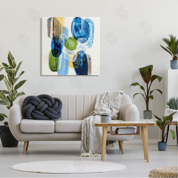 Stupell Industries Liz Jardine | Blue Modern Abstract Rocks Wall Art