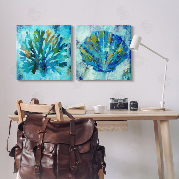 Stupell Industries Liz Jardine | Blue Sea Life Abstraction Wall Art