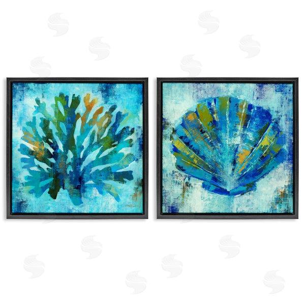 Stupell Industries Liz Jardine | Blue Sea Life Abstraction Wall Art