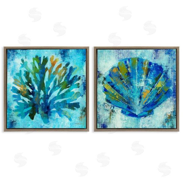 Stupell Industries Liz Jardine | Blue Sea Life Abstraction Wall Art