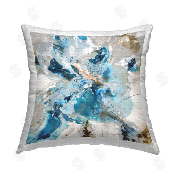 Stupell Industries Liz Jardine | Blue Swirling Abstraction Printed Throw Pillow