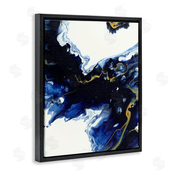 Stupell Industries Liz Jardine | Blue Waters Moving Through White Abstraction Modern Design Wall Art