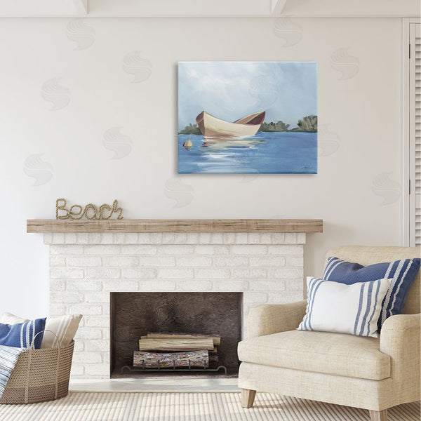 Stupell Industries Liz Jardine | Boat Floating On Lake Wall Art