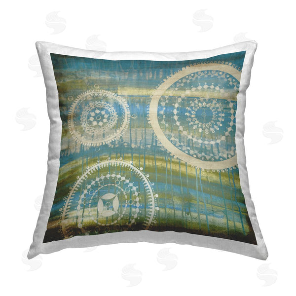 stupell industries Liz Jardine | Boho Fractal Modern Drip Printed Throw Pillow