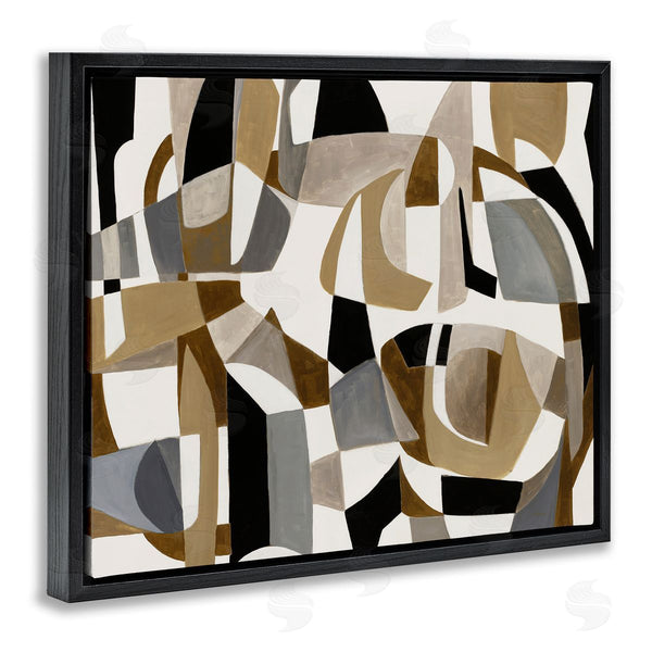 Stupell Industries Liz Jardine | Brown Overlapping Geometric Shapes Wall Art