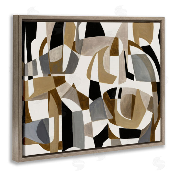 Stupell Industries Liz Jardine | Brown Overlapping Geometric Shapes Wall Art