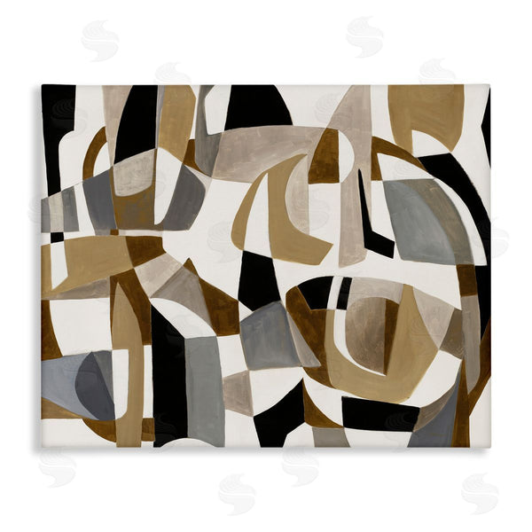 stupell industries Liz Jardine | Brown Overlapping Geometric Shapes Wall Art