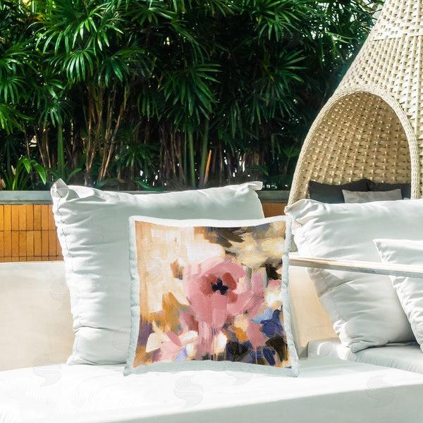 Stupell Industries Liz Jardine | Budding Rose Abstract Printed Throw Pillow