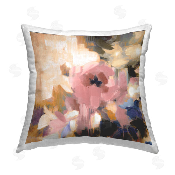 stupell industries Liz Jardine | Budding Rose Abstract Printed Throw Pillow