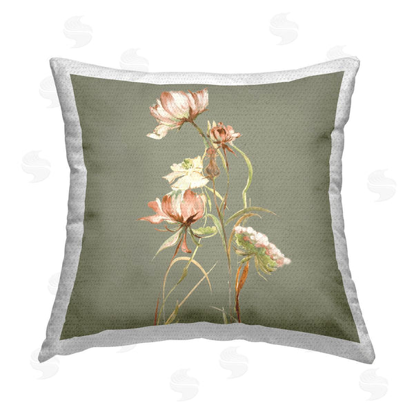 Stupell Industries Liz Jardine | Budding Woodland Florals Printed Throw Pillow