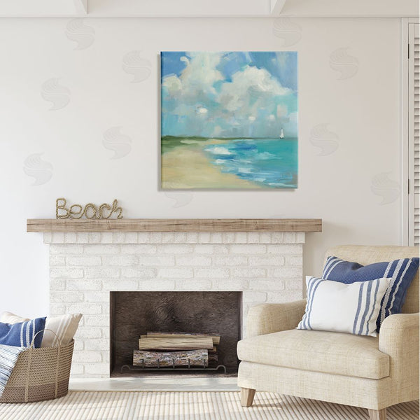 Stupell Industries Liz Jardine | Cloudy Beach Scenery Wall Art