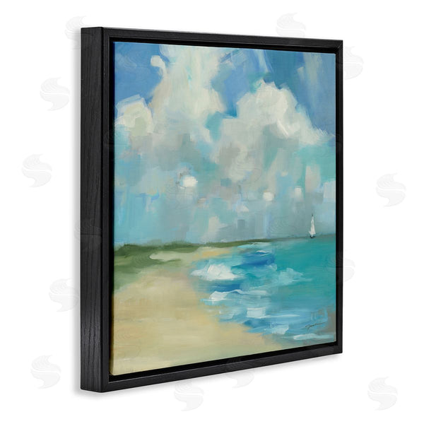 Stupell Industries Liz Jardine | Cloudy Beach Scenery Wall Art