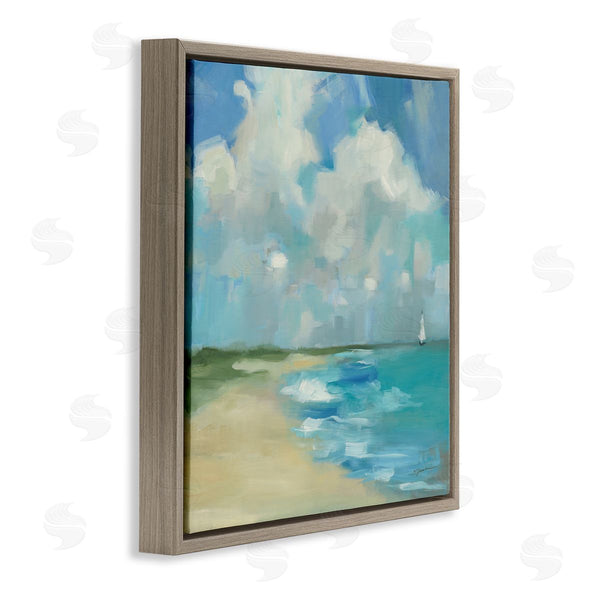 Stupell Industries Liz Jardine | Cloudy Beach Scenery Wall Art