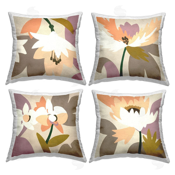 Stupell Industries Liz Jardine | Contemporary Beige Lilies Printed Throw Pillow Set