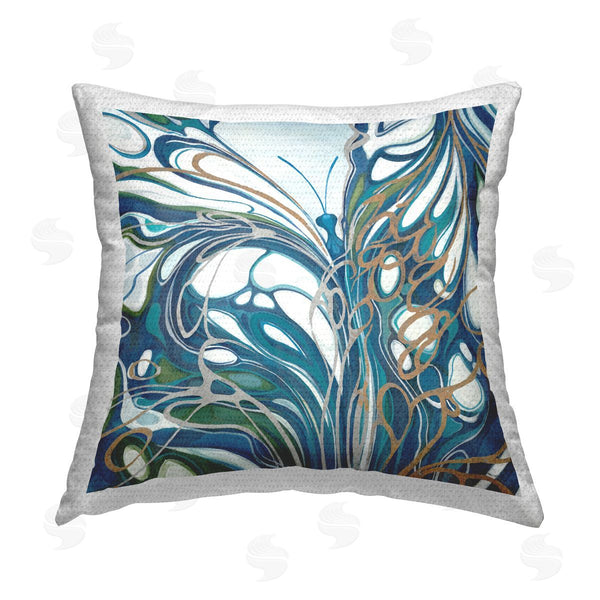 Stupell Industries Liz Jardine | Contemporary Butterfly Swirl Printed Throw Pillow