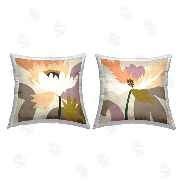 Stupell Industries Liz Jardine | Contemporary Flower Petal Shapes Printed Throw Pillow Set