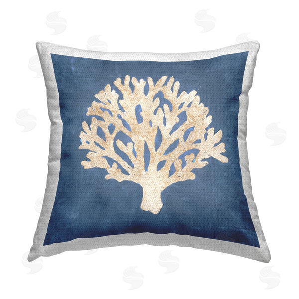 Stupell Industries Liz Jardine | Coral Reef Botanical Printed Throw Pillow