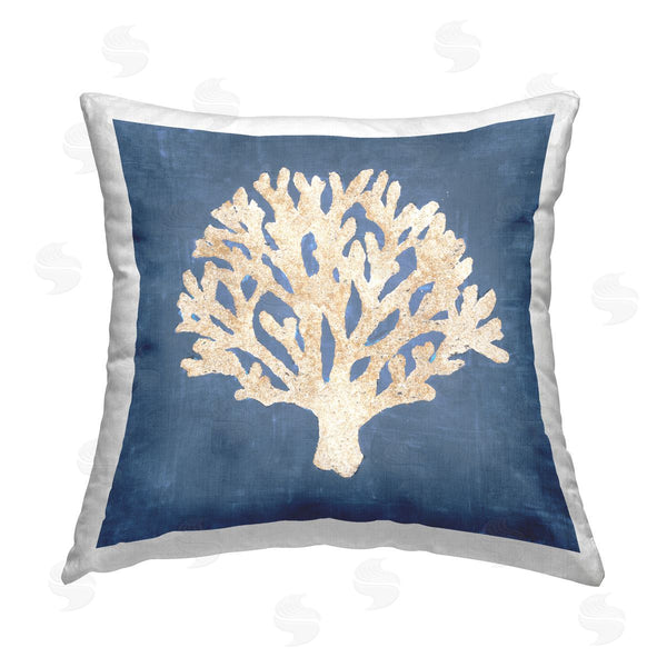 stupell industries Liz Jardine | Coral Reef Botanical Printed Throw Pillow