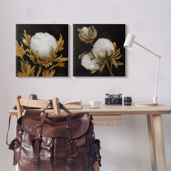 Stupell Industries Liz Jardine | Dark Cotton Flowers Wall Art