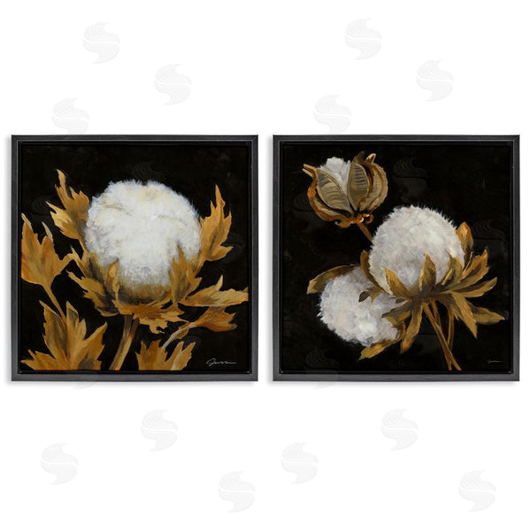 Stupell Industries Liz Jardine | Dark Cotton Flowers Wall Art