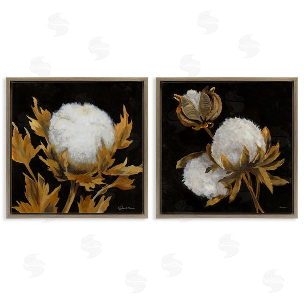 Stupell Industries Liz Jardine | Dark Cotton Flowers Wall Art