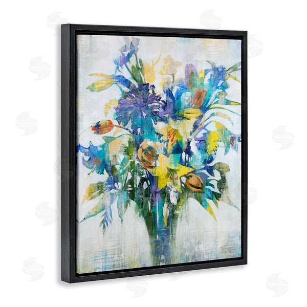 Stupell Industries Liz Jardine | Distressed Bouquet Spring Flowers Blue