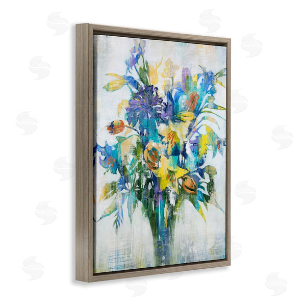 Stupell Industries Liz Jardine | Distressed Bouquet Spring Flowers Blue